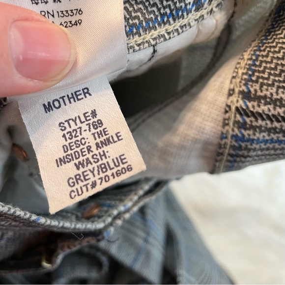 MOTHER Insider Plaid Crop Pants 28 - Picture 8 of 12